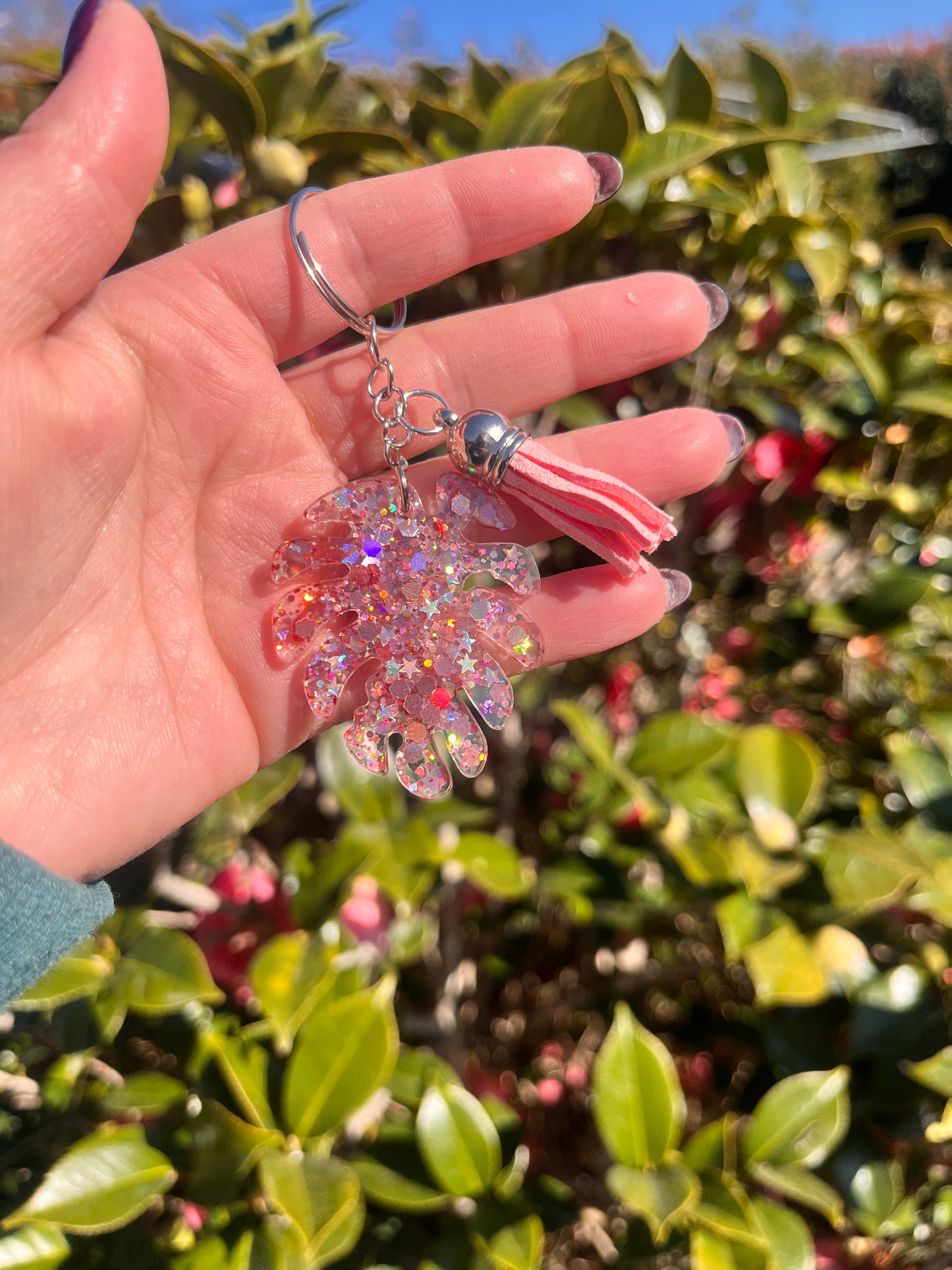Monstera Leaf Keyring