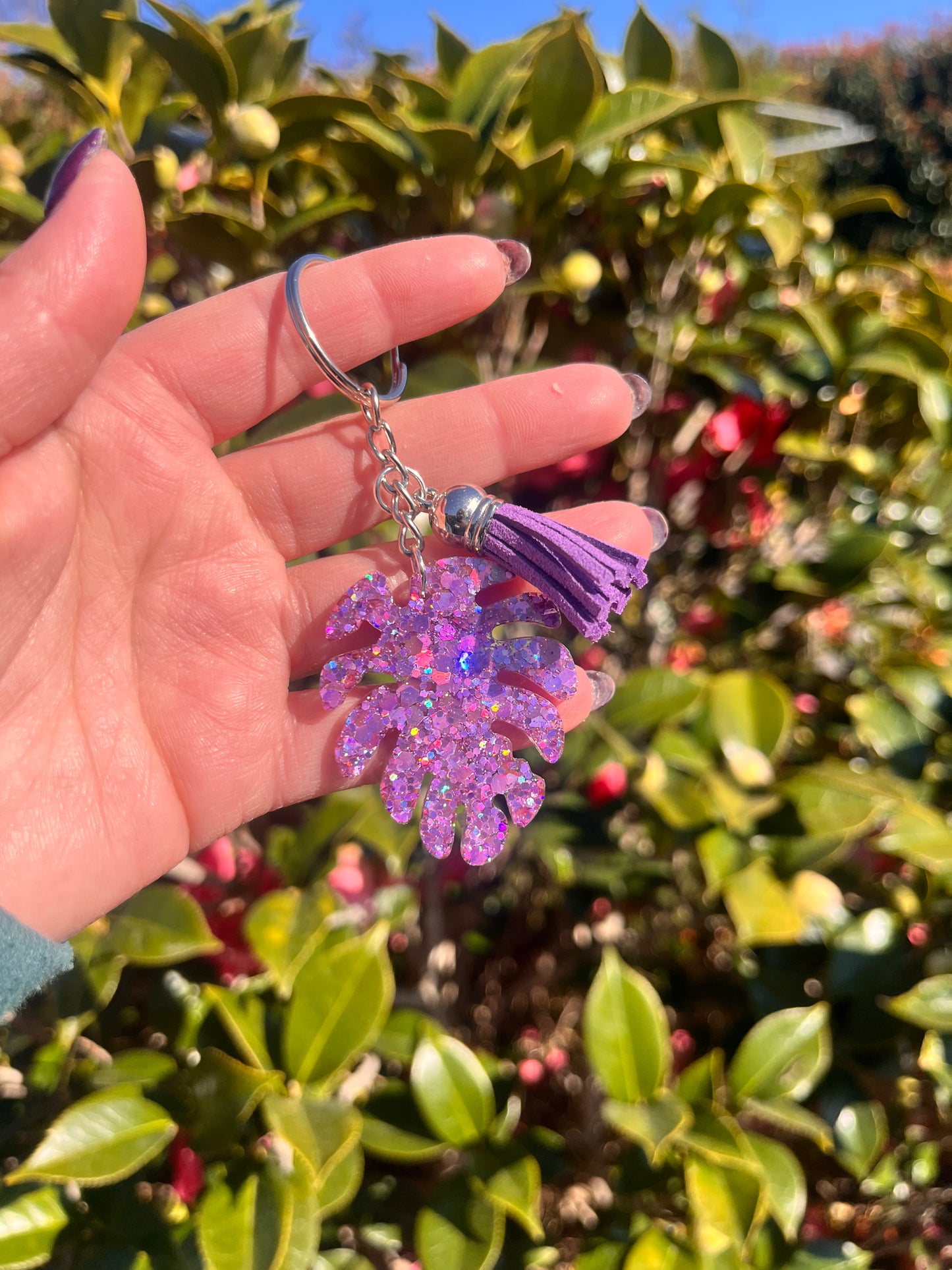 Monstera Leaf Keyring