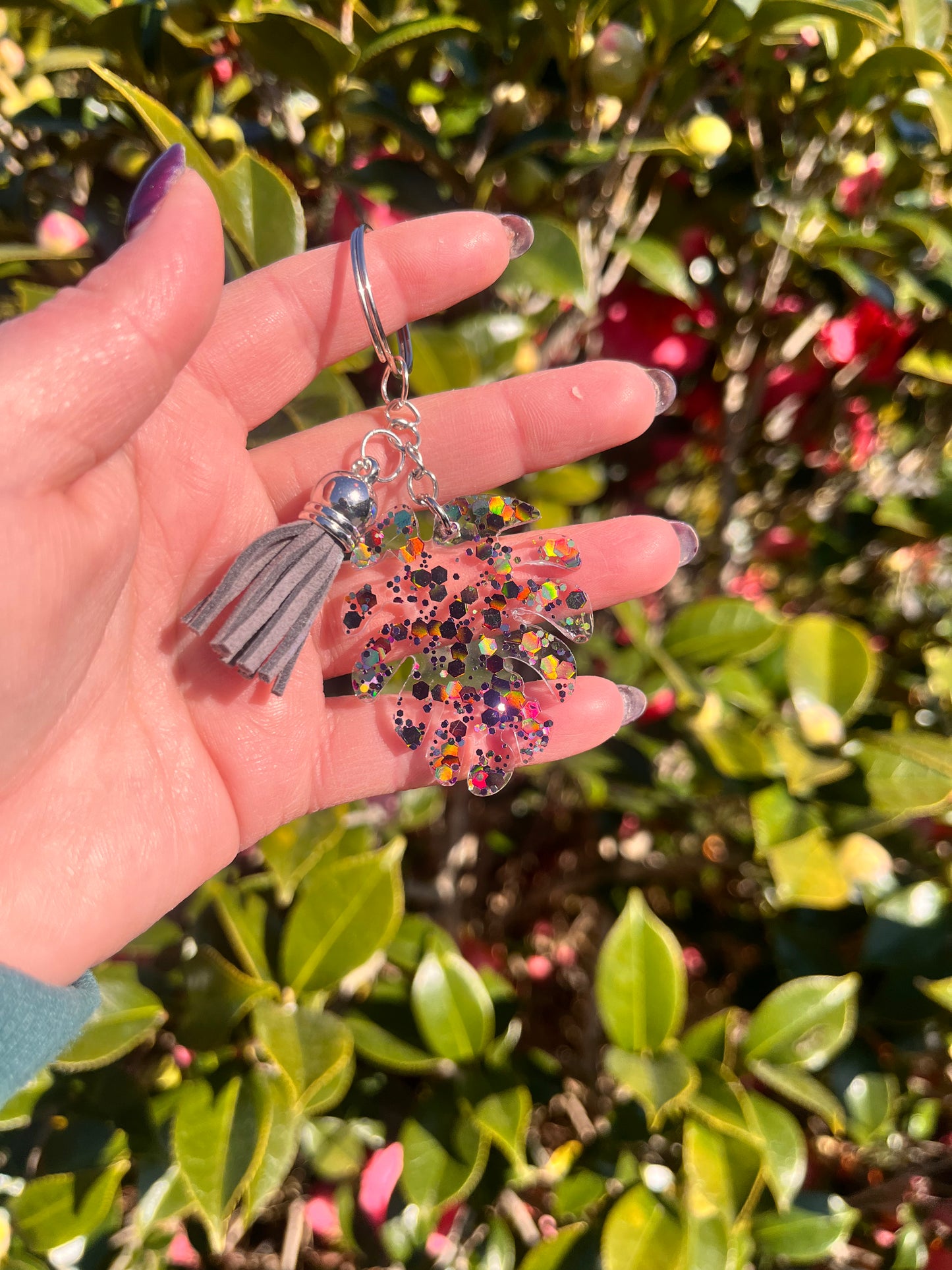 Monstera Leaf Keyring