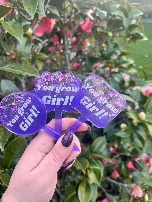 You Grow girl! - Purple Glitter